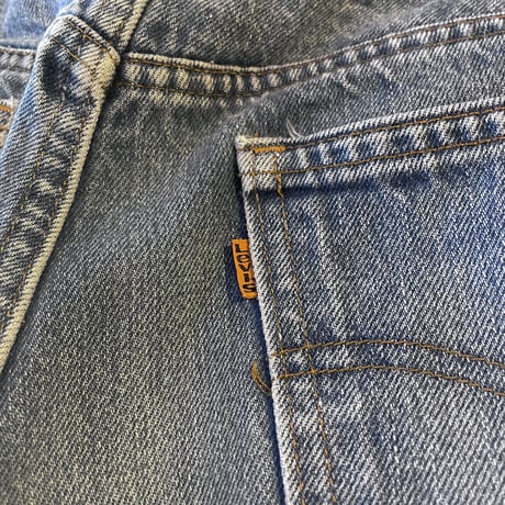 80s　Levi’s 20505 0217　デニムパンツ　34×34　USA製　裾チェーンステッチ　(S3624)