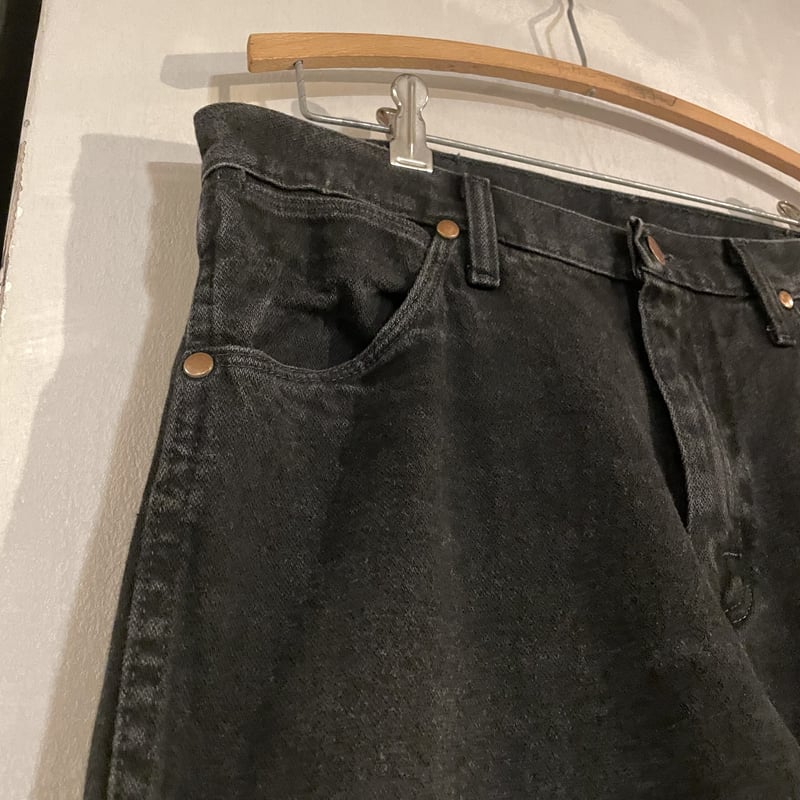 【USA製 】Wrangler 13MWZWK ブラックデニム W34/L34 古着 80s USA製 Wrangler 13MWZPB 先染め スーパー ブラック