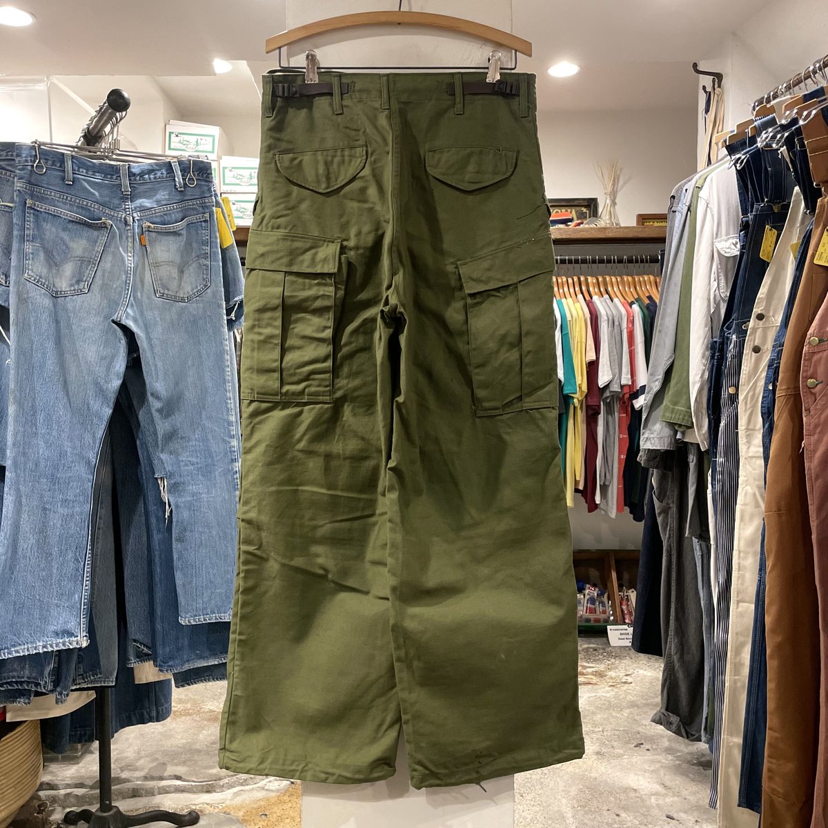 60s US ARMY M65 FIELD PANTS DEAD STOCK GRIPPER