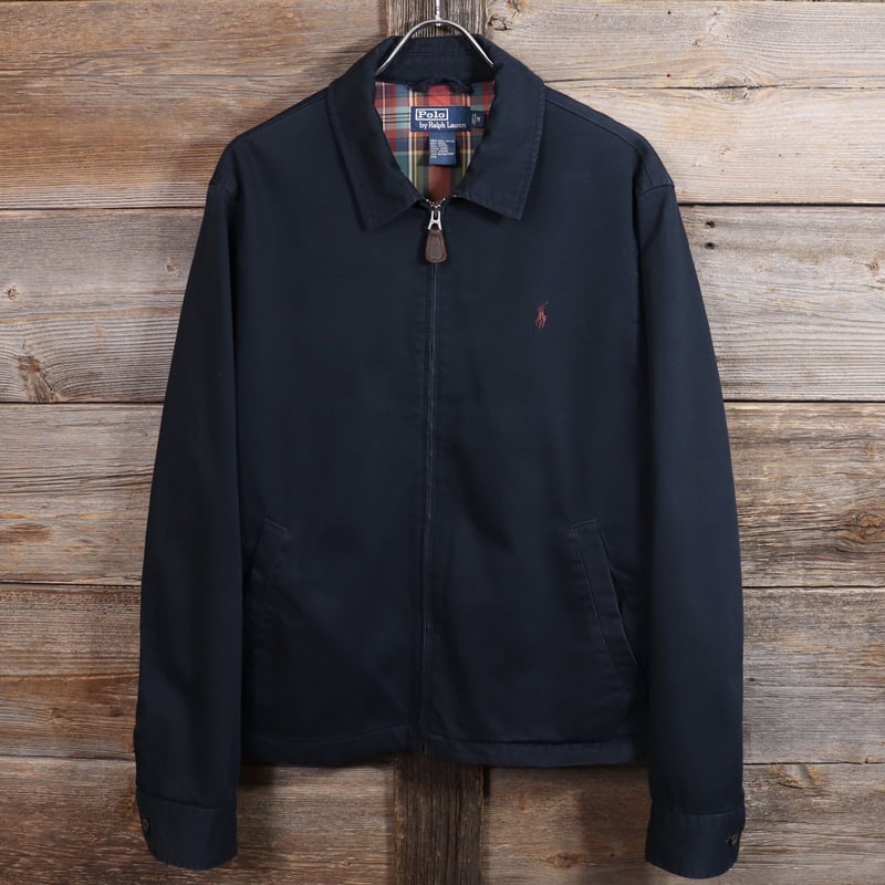 Polo by Ralph Lauren スウィングトップ 紺 裏地チェック ラルフ Polo by Ralph Lauren スウィングトップ 紺 裏地チェック ラルフ