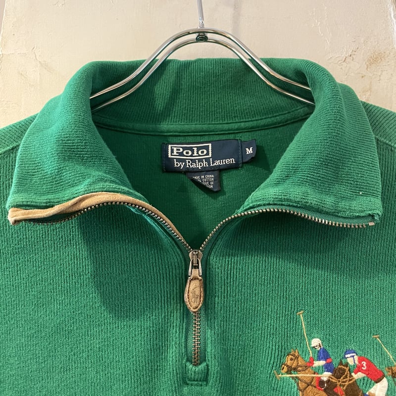 POLO by Ralph Lauren ハーフジップスウェット グリーン ポロ POLO by Ralph Lauren ハーフジップスウェット グリーン ポロ