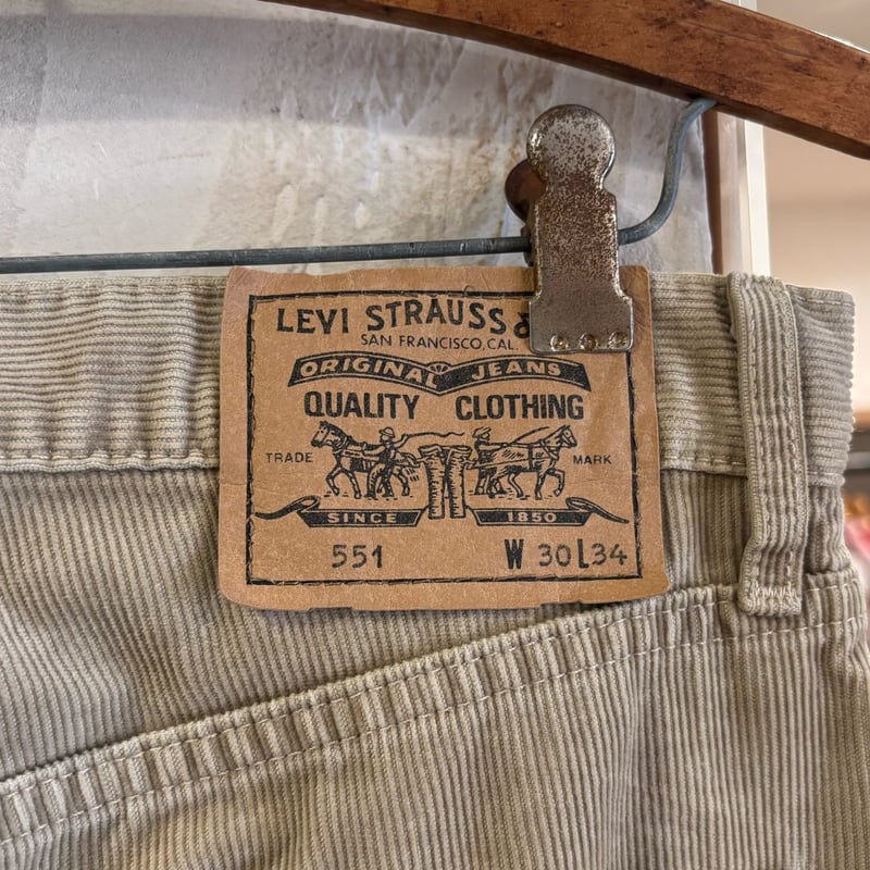 90s Levi's 551 6923 コーデュロイパンツ ユーロ リーバイス ベージュ
