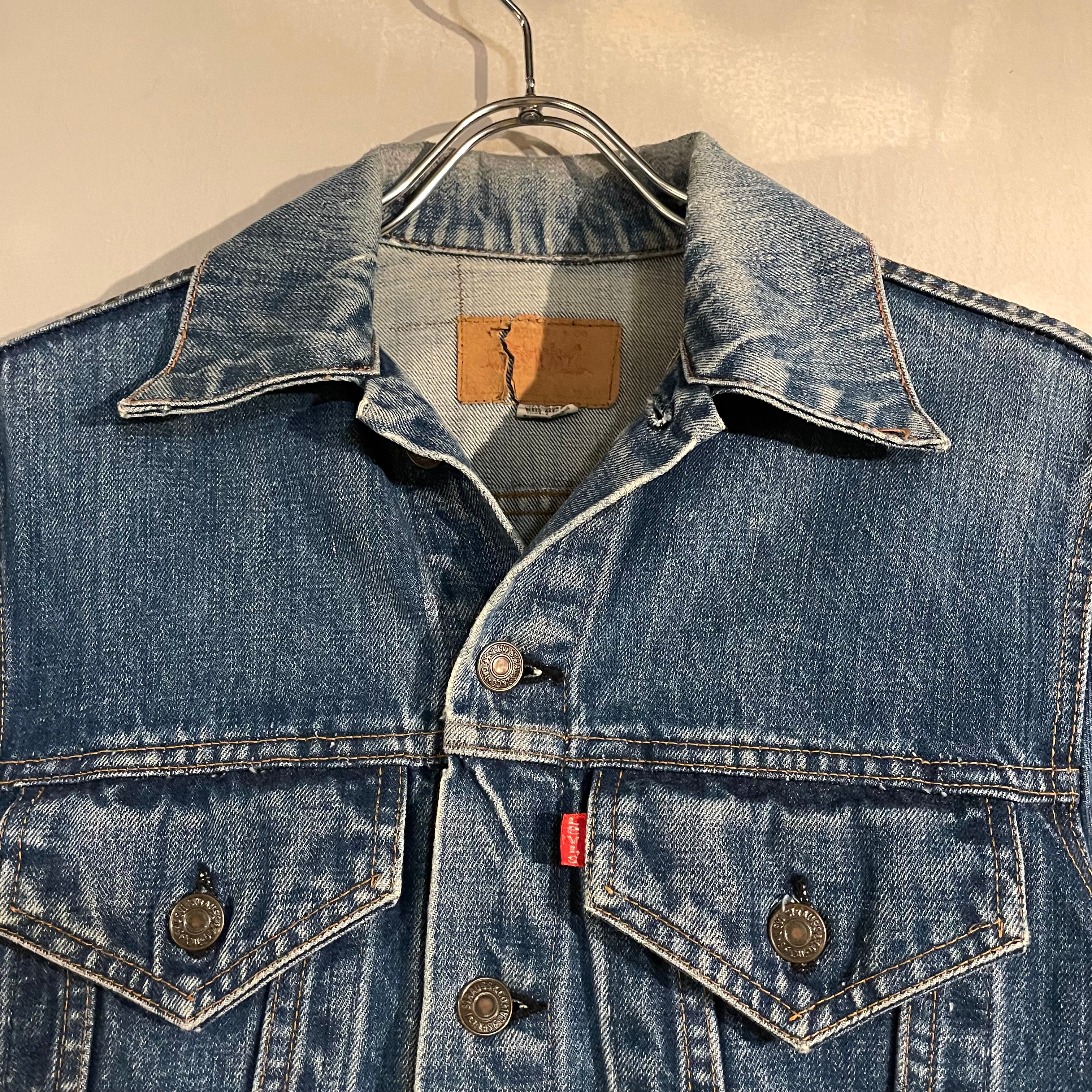 h*1様 Levi's 70505 ケアタグ デニムジャケット サイズ38 色濃 70s Levi's 70505 デニムジャケット ケアタグ USA製 Size 38 2ポケ