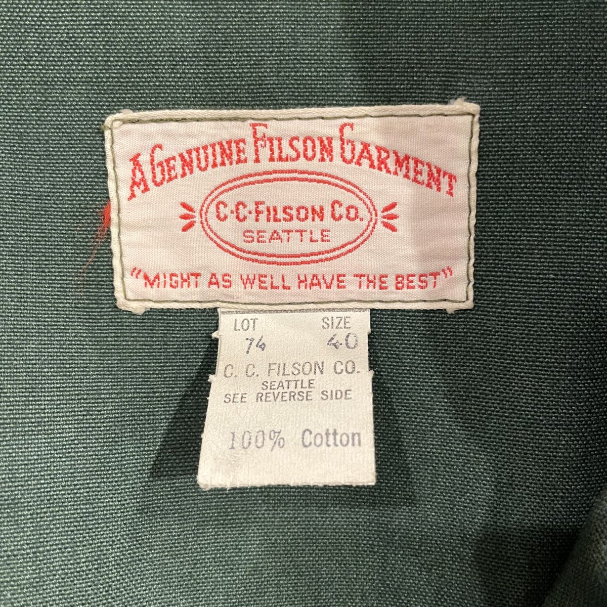 FILSON GARMENT 60-70s Old Cruiser Jacket USA製 ク FILSON GARMENT 60-70s Old Cruiser Jacket USA製 ク