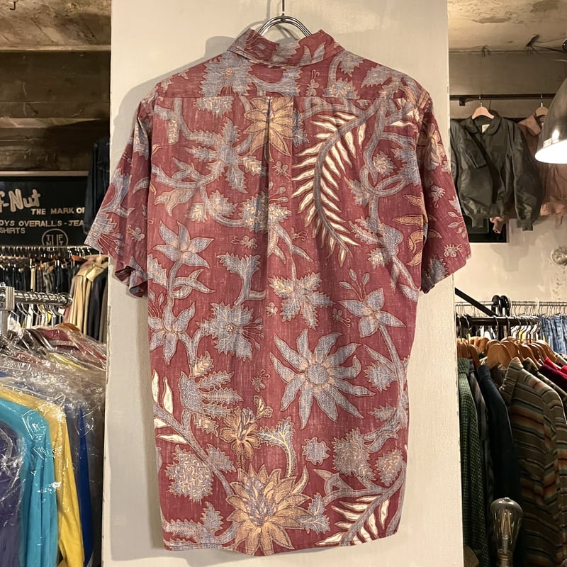 70s reyn spooner ハワイアンシャツ 乳首あり 初期タグ HAWAII製 レイン