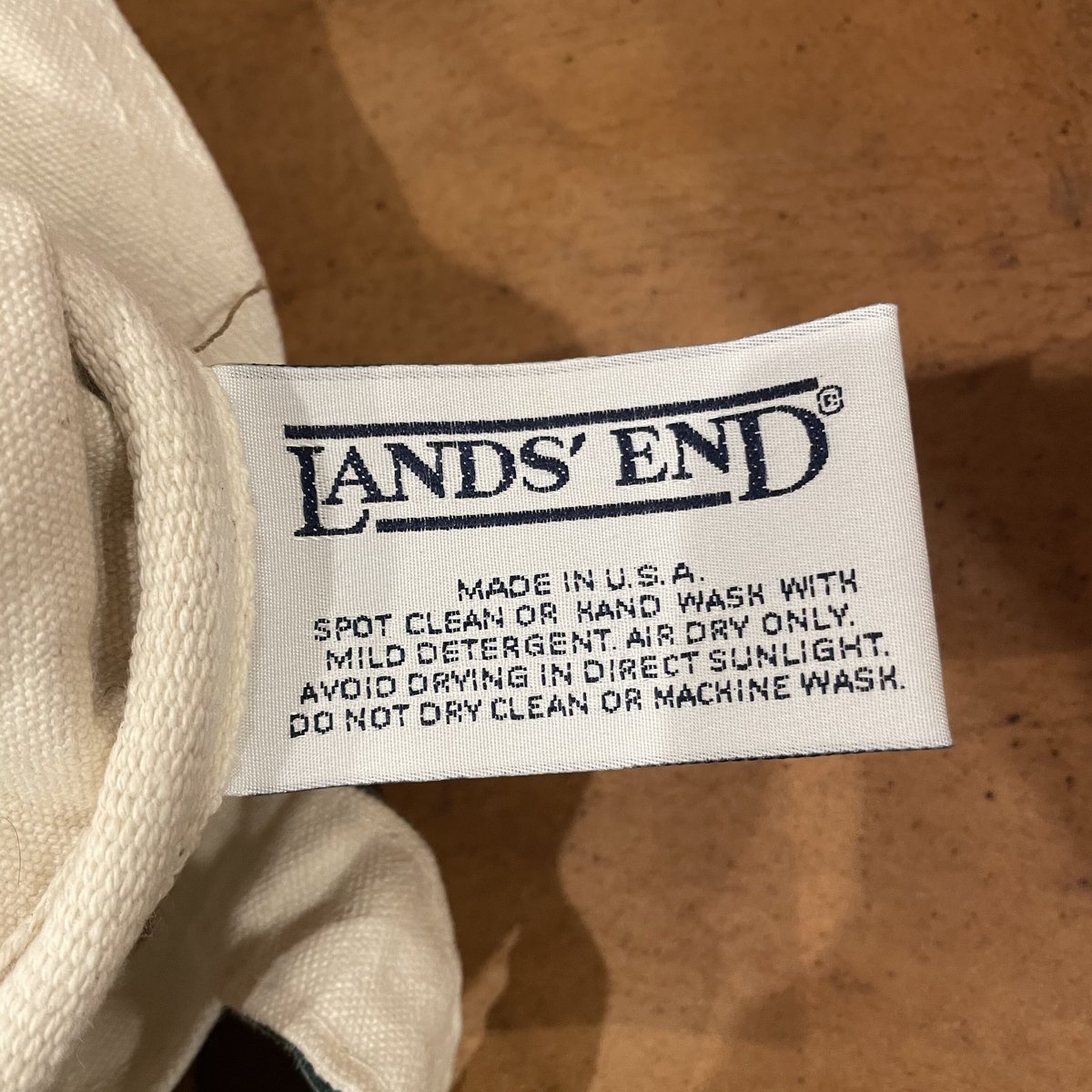 LANDS END トートバッグ USA製 90s サイドポケット付き ランズ LANDS END トートバッグ USA製 90s サイドポケット付き ランズ