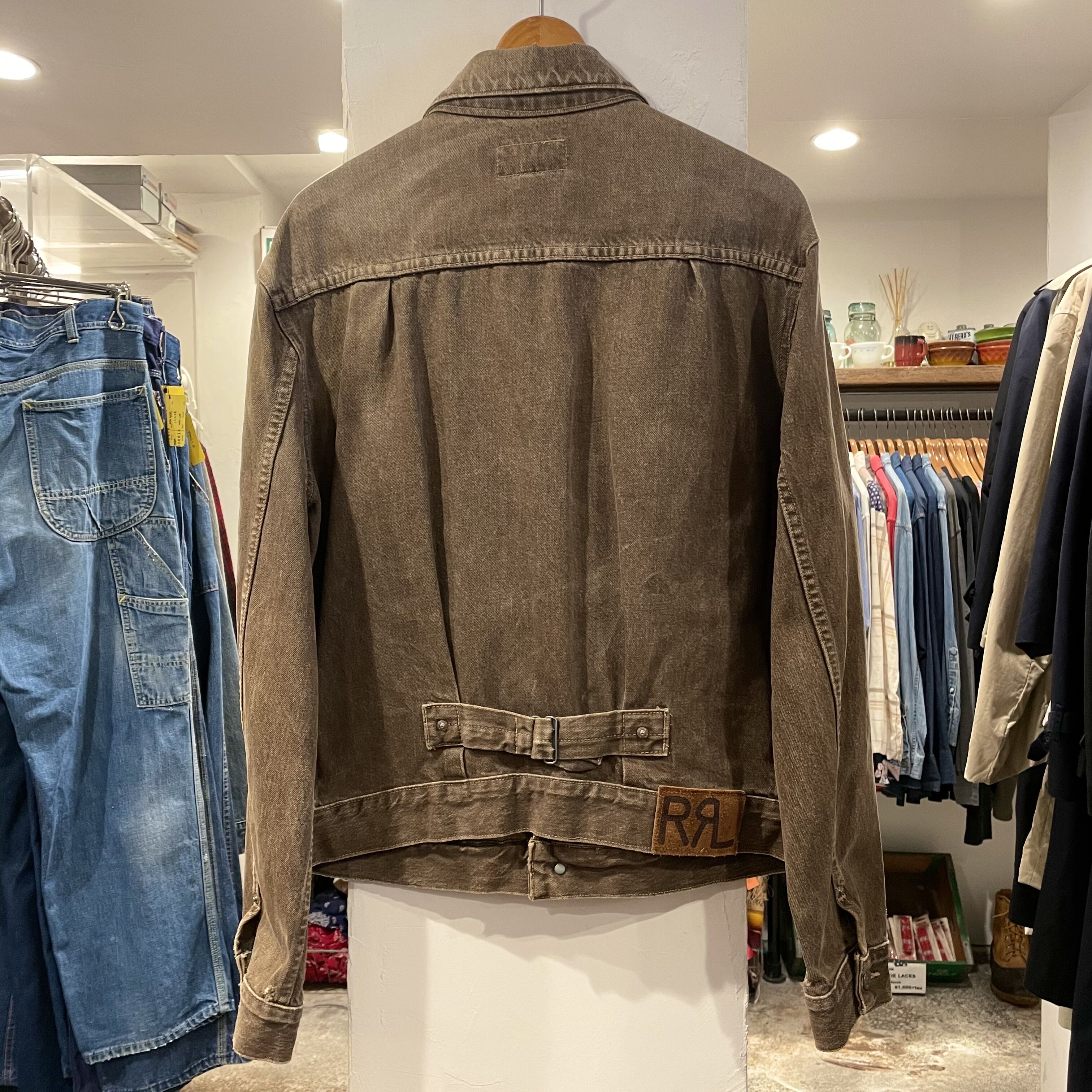 RRL RALPH LAUREN 90s USA製 三つ星タグ シンチバック デニムジャケット