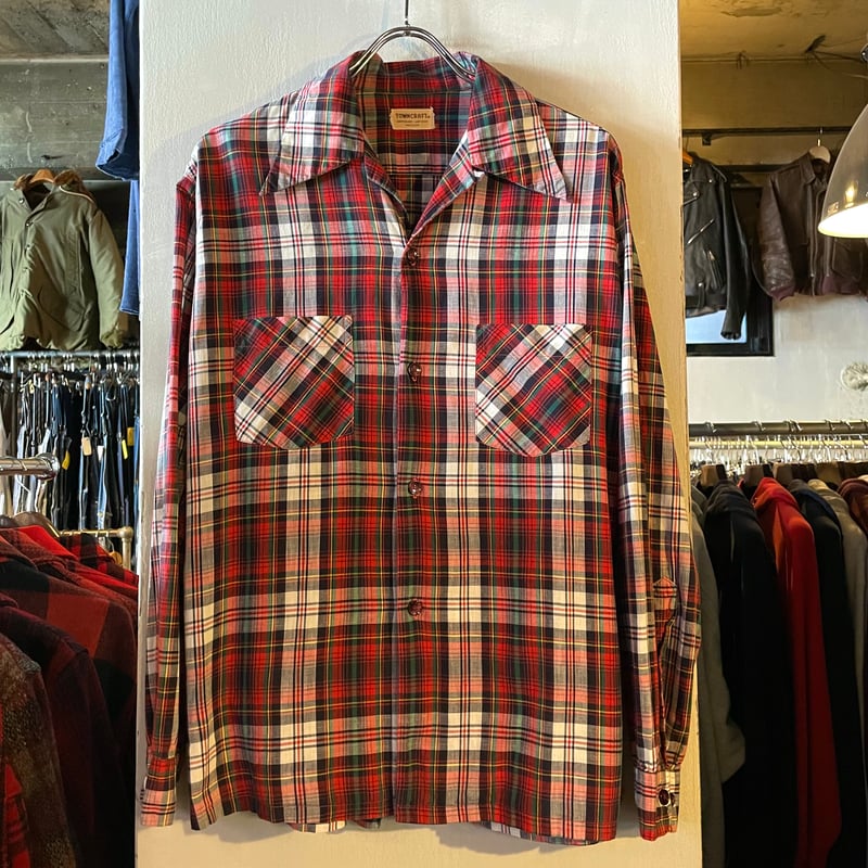 50s TOWNCRAFT Vintage Shirt ボックスシルエット オープン 50s TOWNCRAFT Vintage Shirt ボックスシルエット オープン