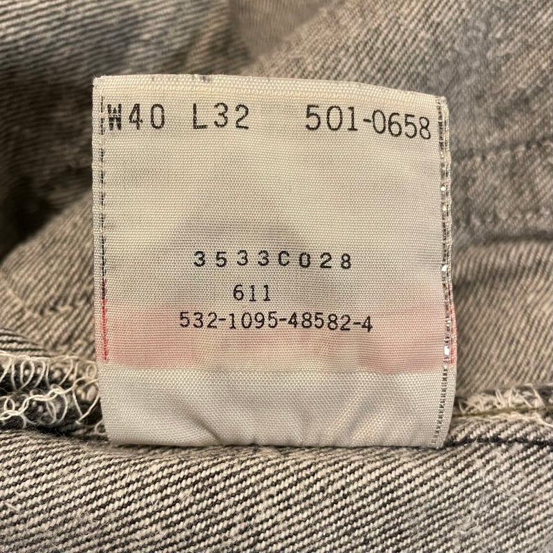 90s Levi's 501 先染め ブラックデニムパンツ 40×32 USA製 1995年