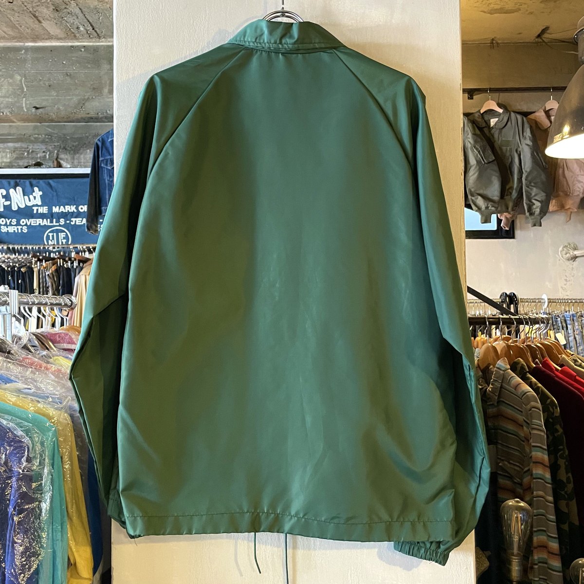 70s ARTEX コーチジャケット DEAD STOCK ラグランスリーブ フロッキー 