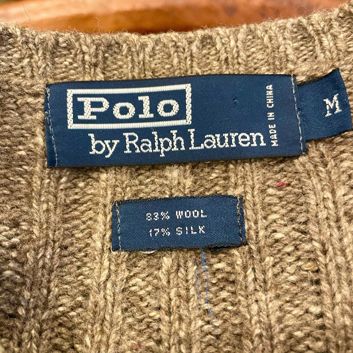 POLO RALPH LAUREN シルク混ウールニットベスト ラルフローレン