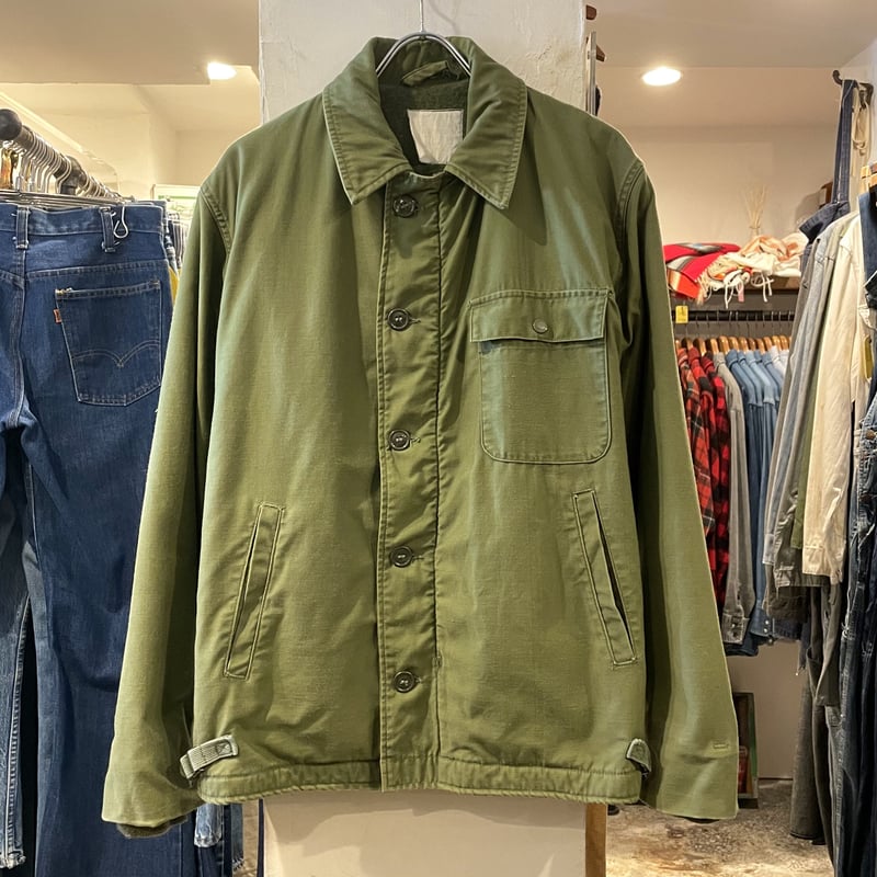 70s US NAVY A-2 DECK JACKET デッキジャケット GENERAL ZI...