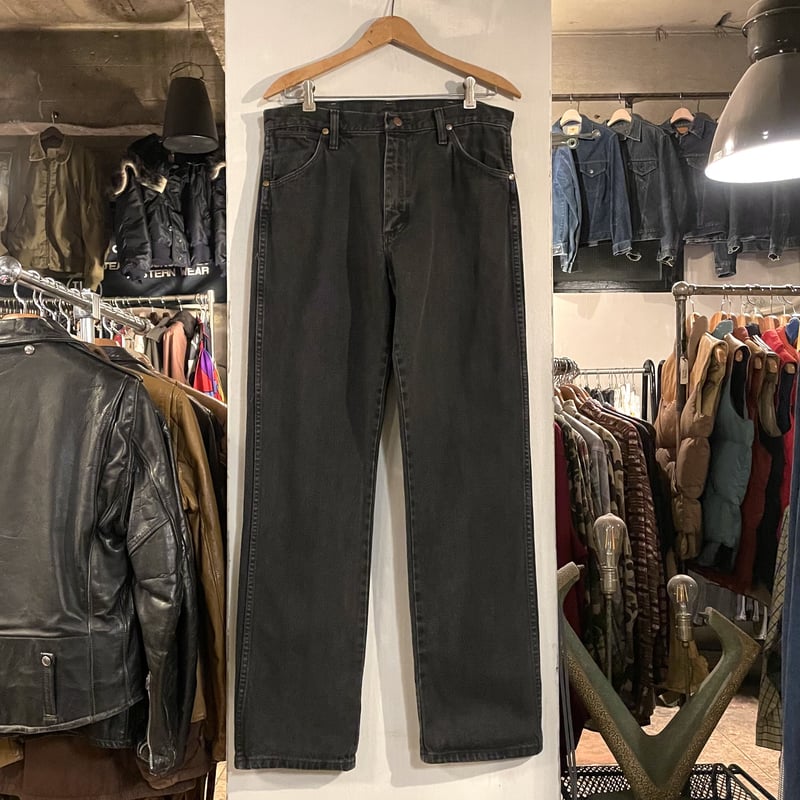 80s Wrangler 13MWZWK 後染め ブラックデニムパンツ 32×32 USA製