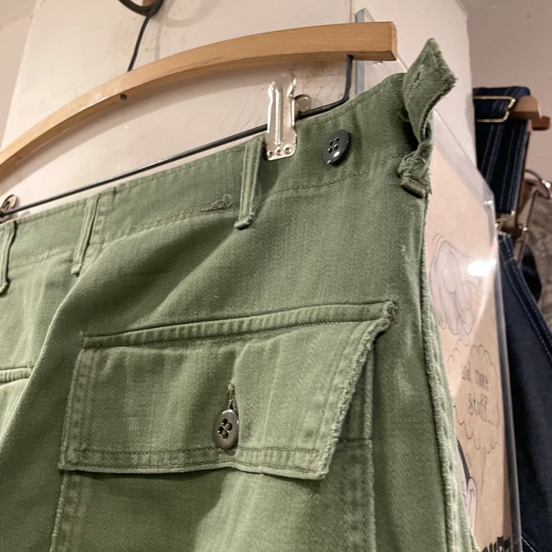 60s US ARMY ベイカーパンツ MEDIUM サイドアジャスター COTTON SAT