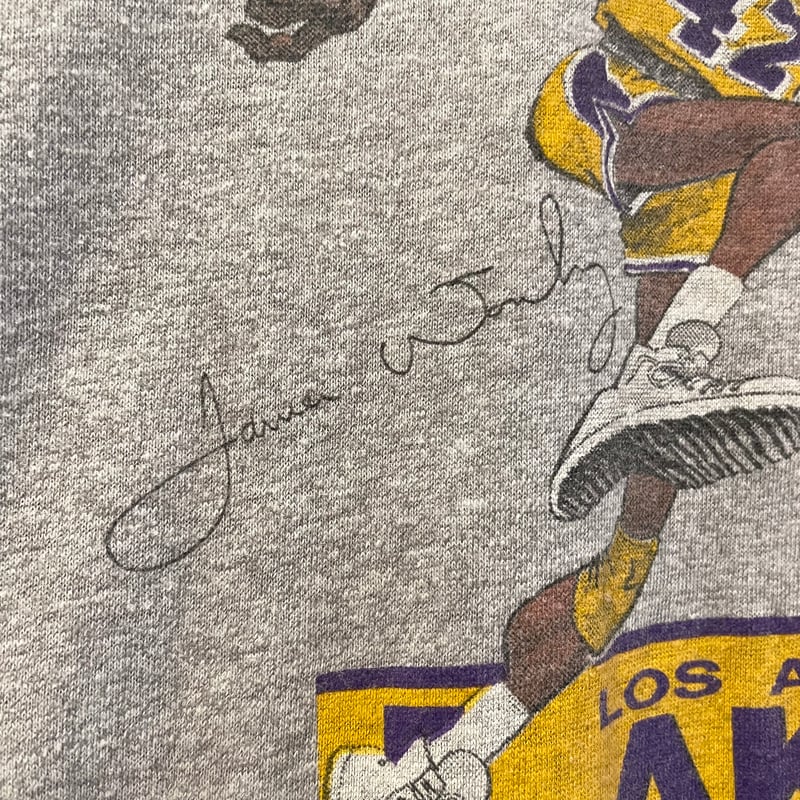 80s SCREEN STARS S/S Tシャツ USA製 LAKERS JAMES WOR