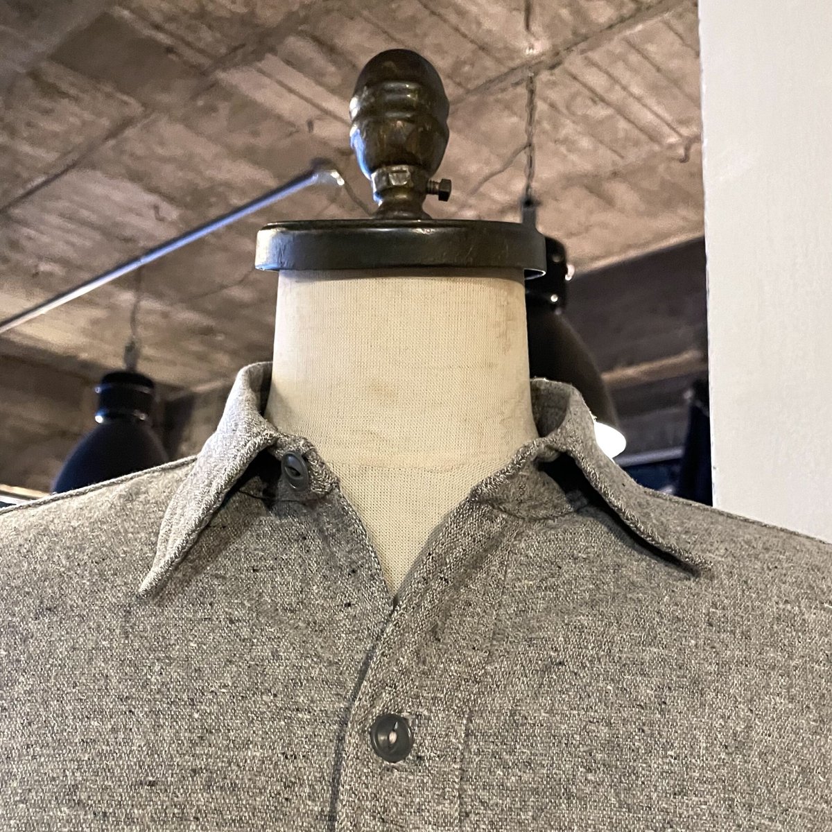 50s ビンテージ ヘビー ネル 襟ダブル マチ 猫目ボタン40s 60s 50s ビンテージ ヘビー ネル 襟ダブル マチ 猫目ボタン40s 60s