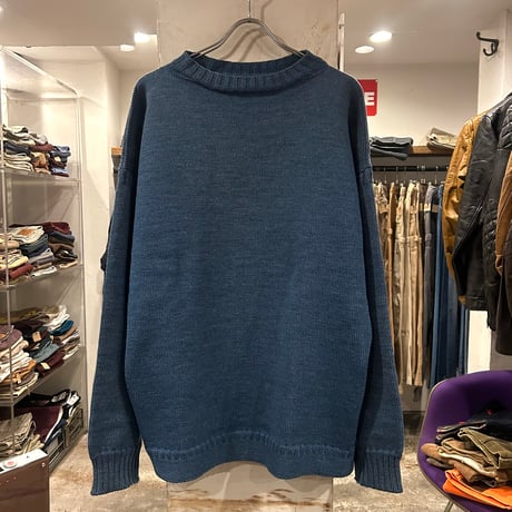 GUERNSEY WOOLLENS　ガンジーセーター　ガンジーウーレンズ　フィッシャーマンセーター　Size 46　(S4126)