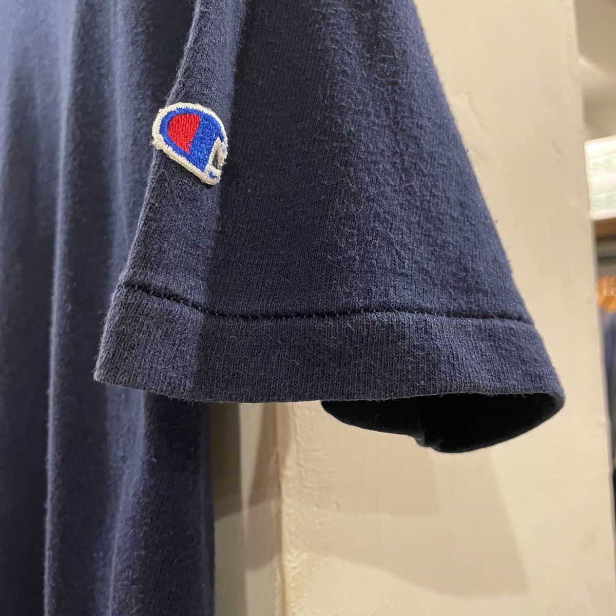Champion ショートスリーブTシャツ 目無し ネイビー トリコタグ 
