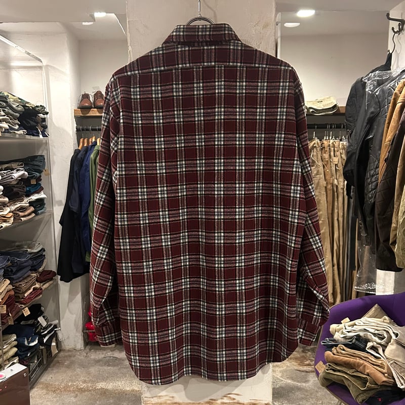 70s PENDLETON ウールチェックシャツ ペンドルトン Size L USA製 (S3