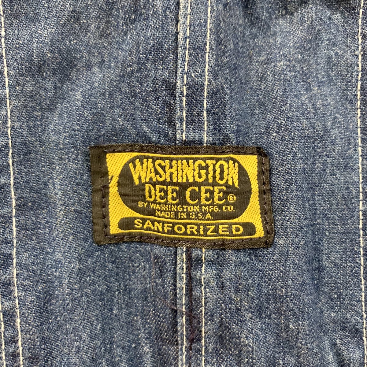 60s WASHINGTON DEE CEE VINTAGE オーバーオール USA製 濃紺 60s WASHINGTON DEE CEE VINTAGE オーバーオール USA製 濃紺