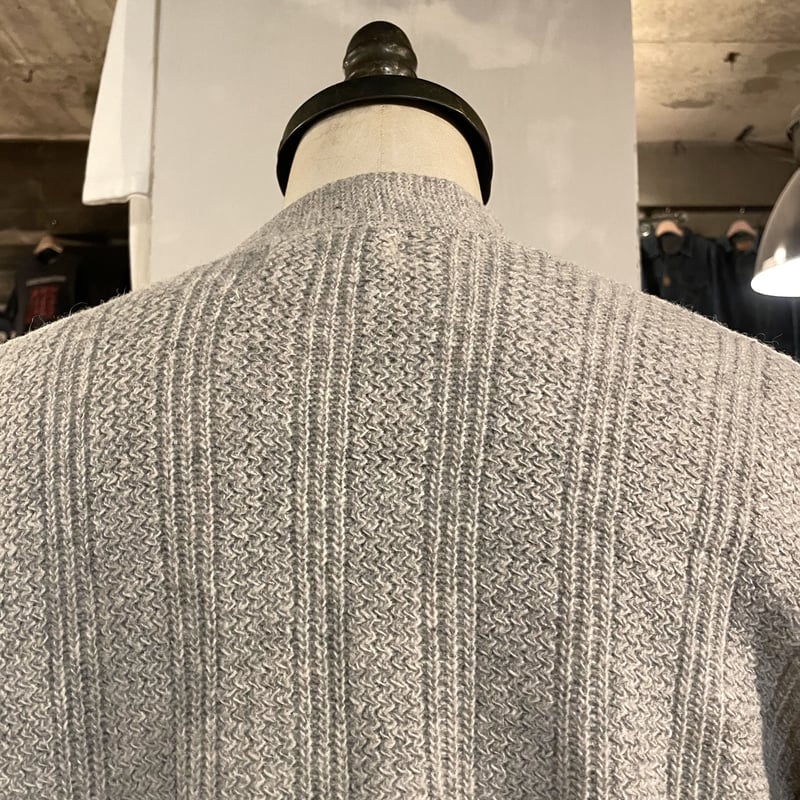 70s PURITAN ウール × アクリル カーディガン USA製 グレー SPORTSWE