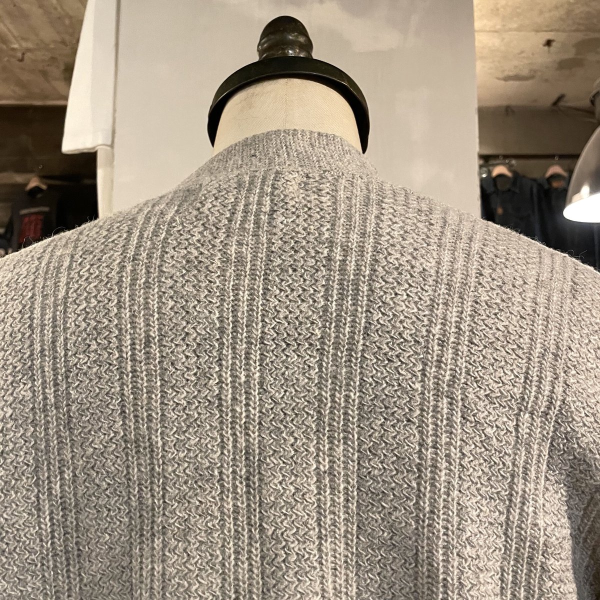 70s PURITAN ウール × アクリル カーディガン USA製 グレー SPORTSWE