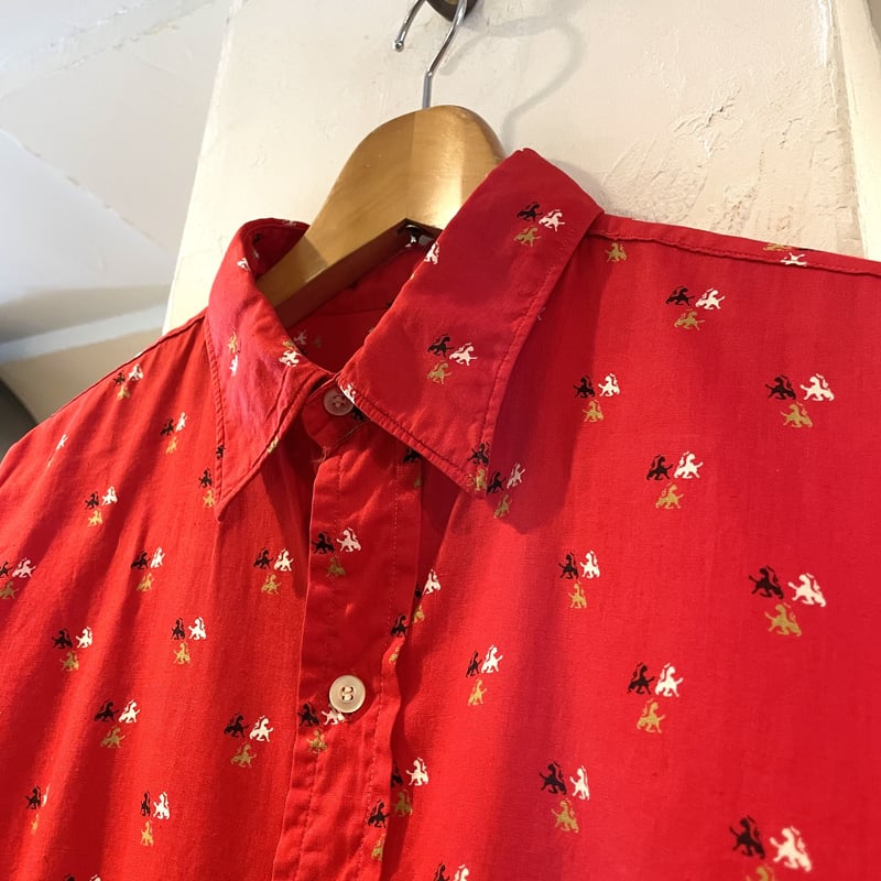 Bud Berma ボックスシルエット型 総柄シャツ ヴィンテージシャツ 50s