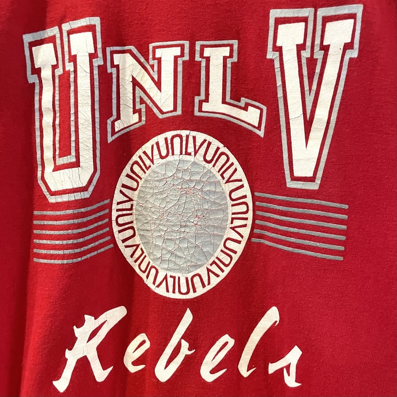 80s Champion ショートスリーブTシャツ UNLV Rebels フットボール トリ...