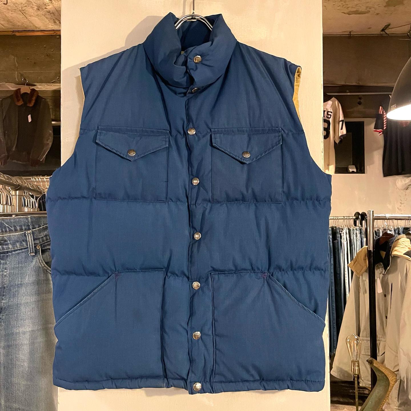 70s〜 THE NORTH FACE ダウンベスト 茶タグ USA製 ザノースフェイス (S