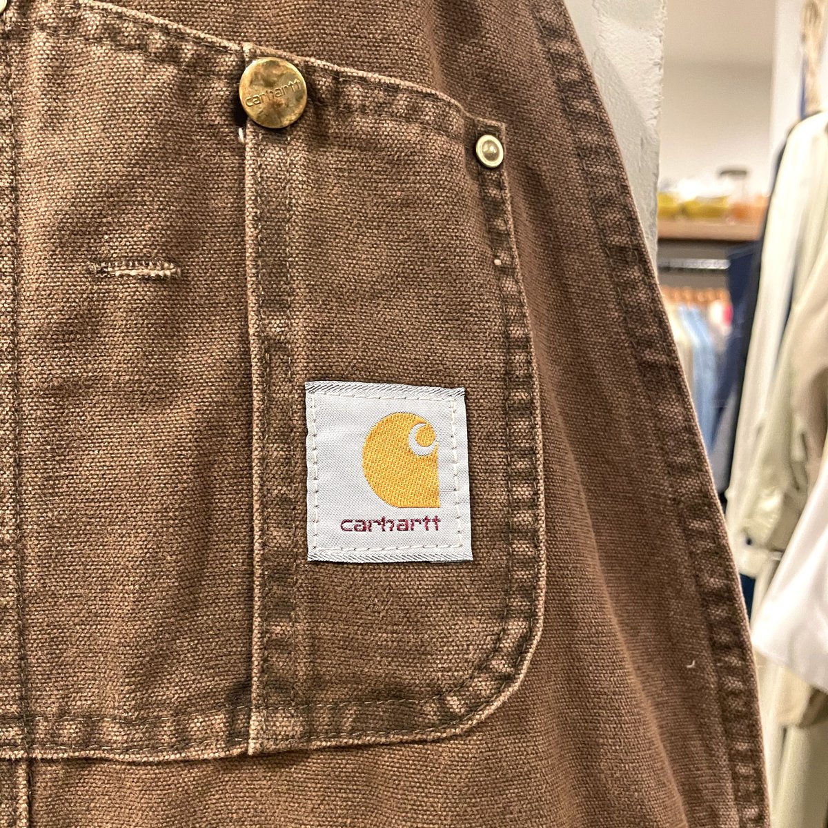 carhartt 90s USA製 ダックオーバーオール ダブルニー ワーク