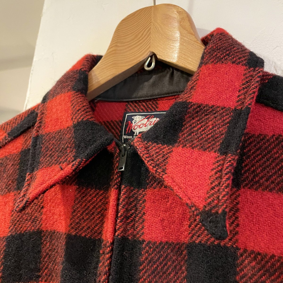 Woolrich 40s ハーフジップ ウール プルオーバーシャツ