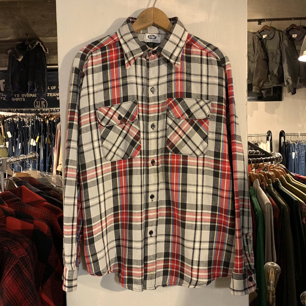 Mr Leggs ネルシャツ USA製　チェック　ヴィンテージ アメリカ製 古着 70年代 ミスターレッグス Mr.Leggs 長袖 フランネルチェック