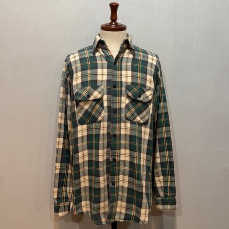 80s　BIG MIKE　L/S ネルシャツ　ビッグマイク　チェックシャツ　(S5398)