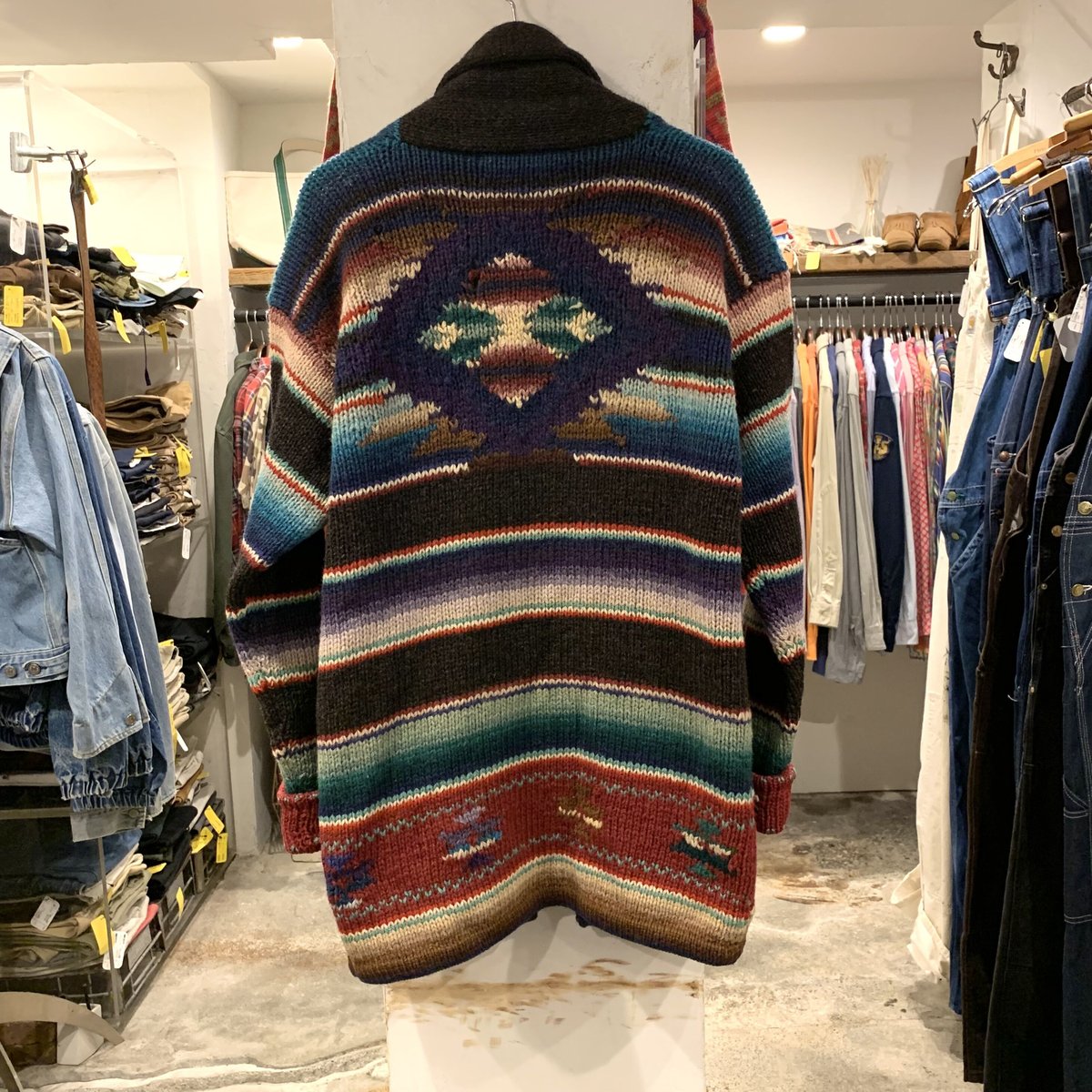 Ralph Lauren ショールカラーガウン ネイティブ柄 ガウン ラルフ 