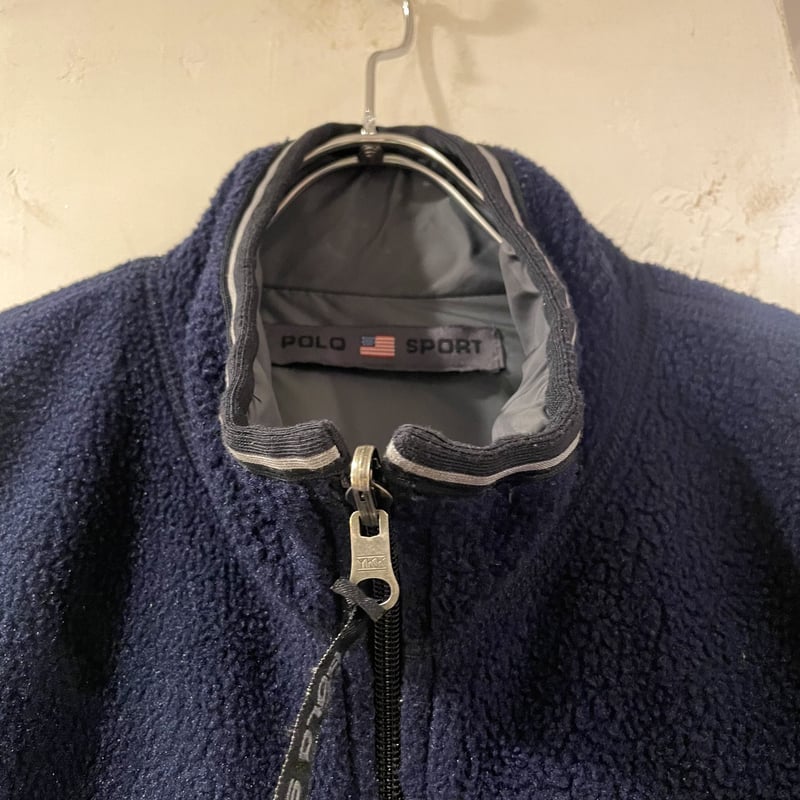 90s POLO SPORT フリース×ナイロン リバーシブルベスト ポロ 90s POLO SPORT フリース×ナイロン リバーシブルベスト ポロ