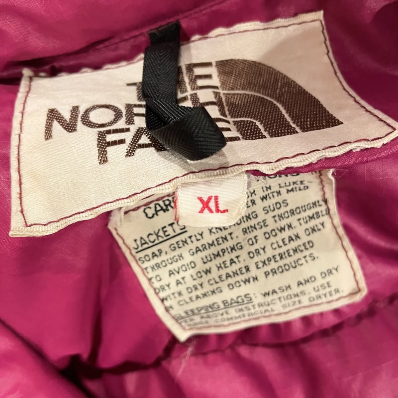希少 茶タグ 70s ザノースフェイス north face レッド 70s vintage 茶タグTHE NORTH FACEザノースフェイス中綿ダウン