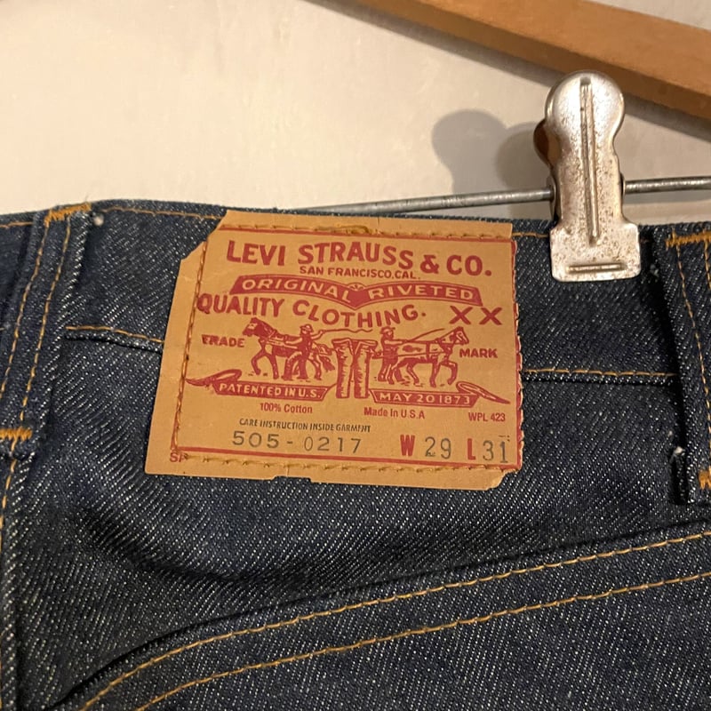 80s Levi's 505-0217 DEAD STOCK 29×31 USA製 内股シング 80s Levi's 505-0217 DEAD STOCK 29×31 USA製 内股シング
