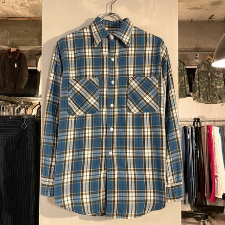 70s　BIG MAC　ネルシャツ　JC Penney　USA製　コットンシャツ　チェック柄　ヴィンテージシャツ　(S1869)