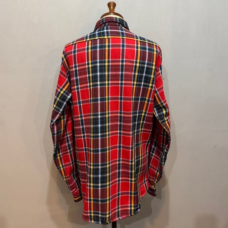 70s　BIG MAC　L/S ネルシャツ　Size XL相当　ビッグマック　コットンシャツ　(S5521)