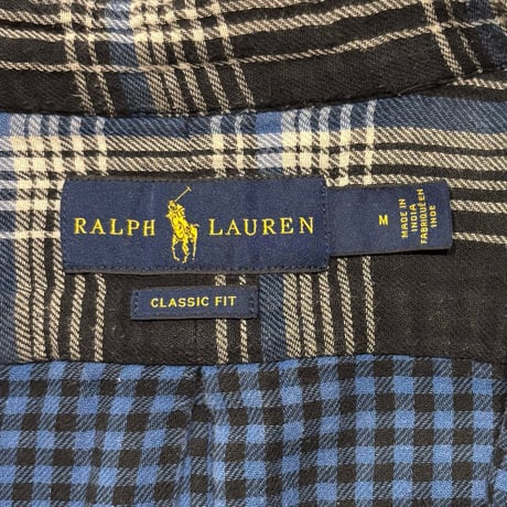 Ralph Lauren　L/S ネルシャツ　Classic Fit　Size M　ラルフローレン　コットンシャツ　ブラック　(S5059)