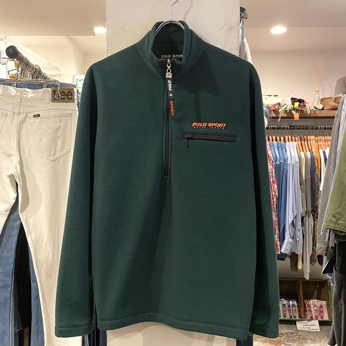 90s POLO SPORT ハーフジップ フリースジャケット プルオーバー ポロ 