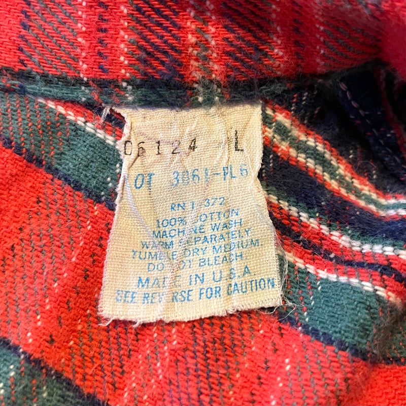 70s FIVE BROTHER L/S ネルシャツ USA製 Size L ファイブブラザー