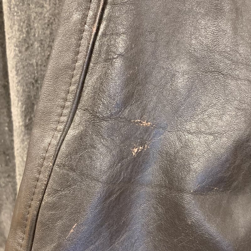 80s Fordham スタジャン フォーダム ロング丈 ウールxレザー (S2080