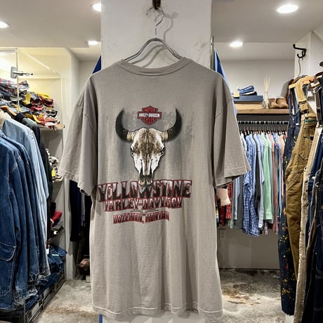Harley-Davidson　ハーレーTシャツ　ショートスリーブ　グレー　USA製　(S2533)