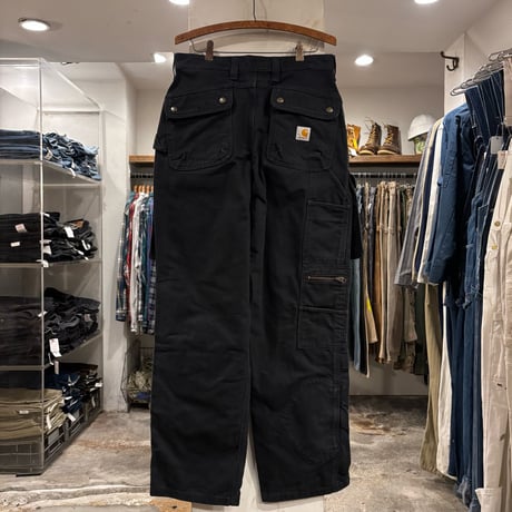 Carhartt　Duck Pants　Double Knee　31×32　ダック地　ブラック　ペインターパンツ　ダブルニー　マルチポケット　カーハート　(S5254)