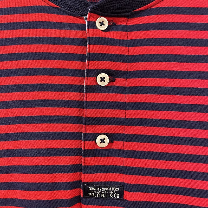 POLO Ralph Lauren ボーダー柄Tシャツ ヘンリーネック ラルフ