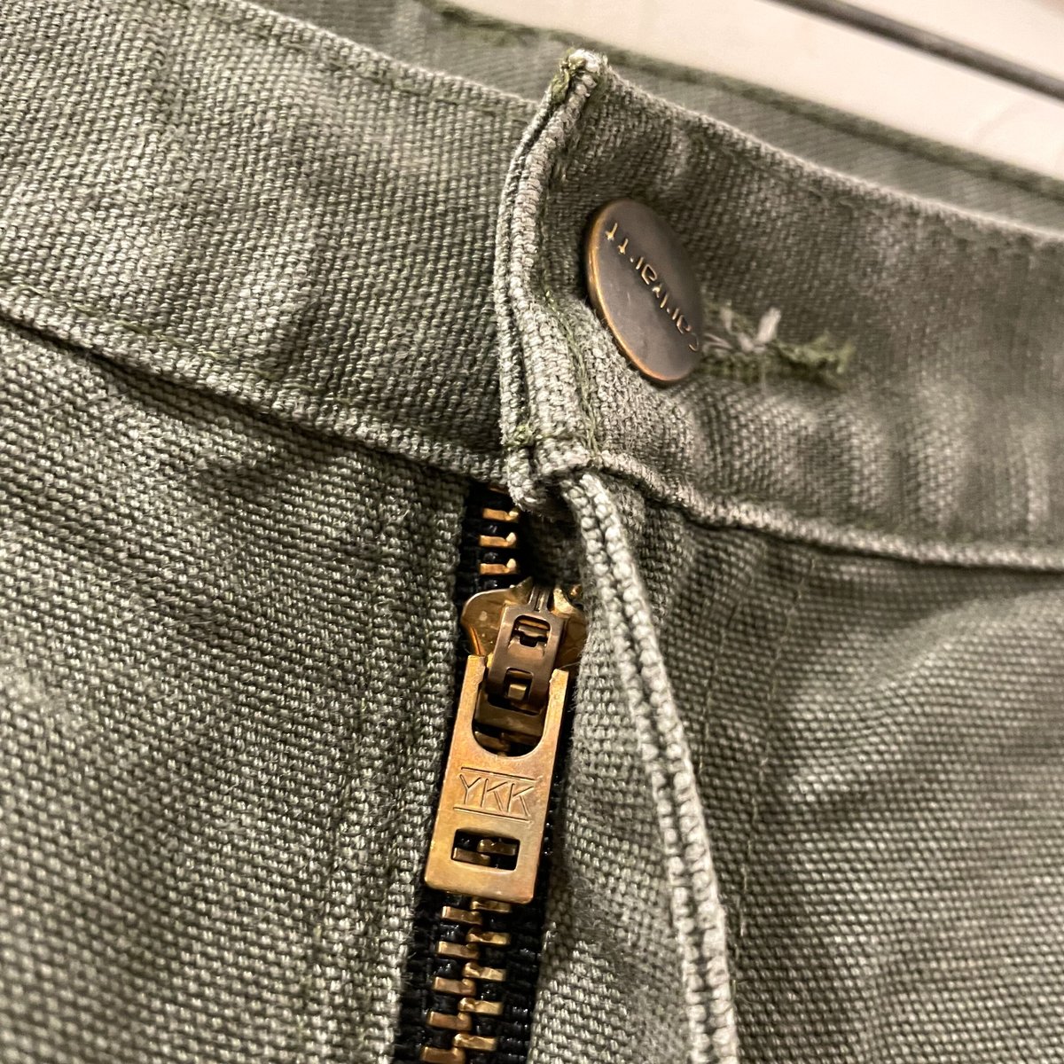 Carhartt ダック地 ペインターパンツ ダブルニー モスグリーン Carhartt ダック地 ペインターパンツ ダブルニー モスグリーン