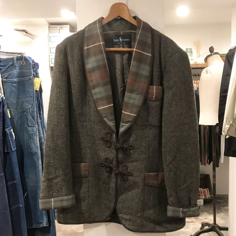 RALPH LAUREN スモーキングジャケット USA製 80s ラルフローレン RALPH LAUREN スモーキングジャケット USA製 80s ラルフローレン