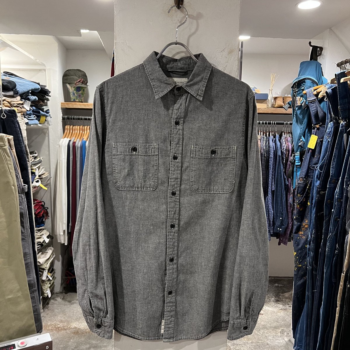 DENIM＆SUPPLY ブラックシャンブレーシャツ デニムアンド ...