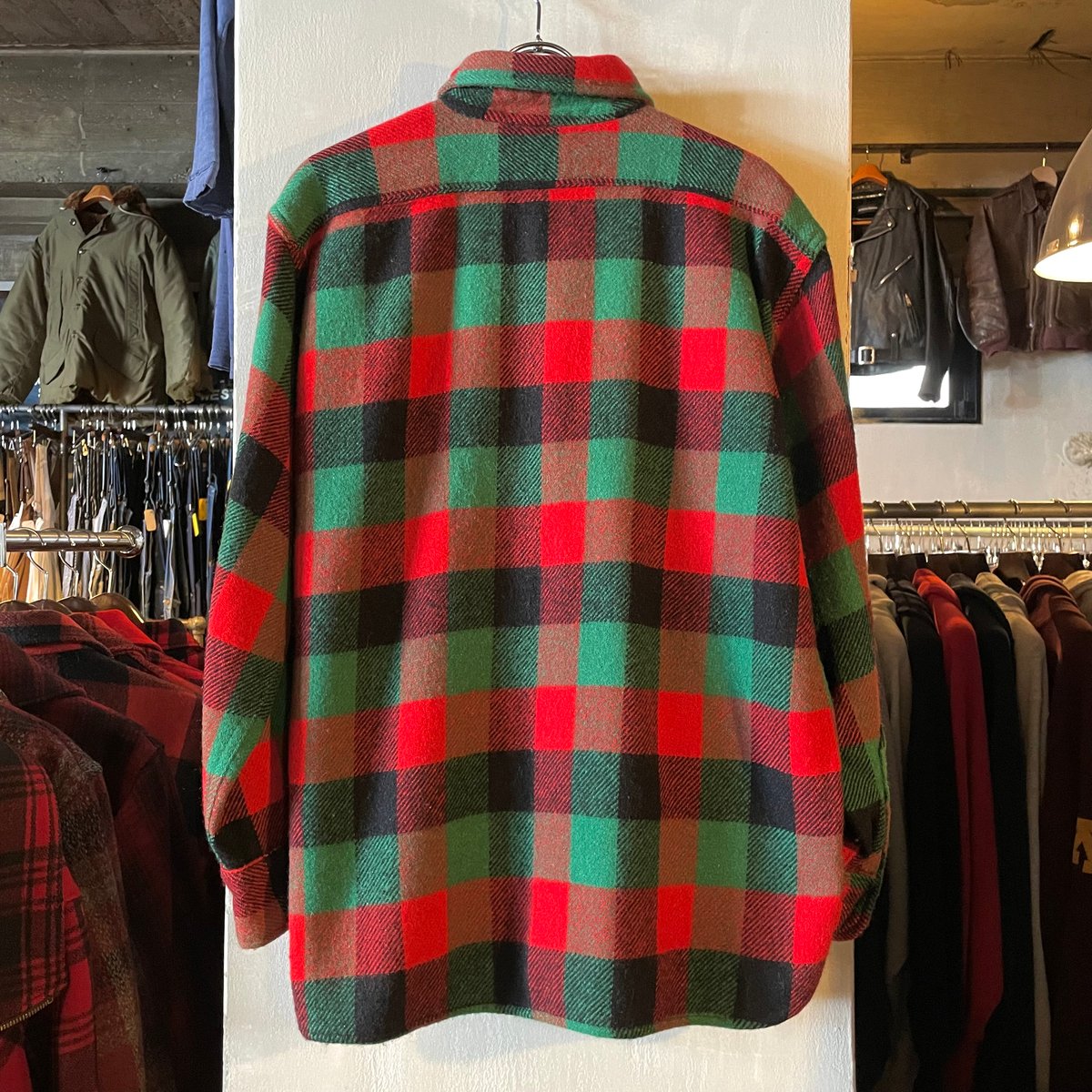 50s FIVE BROTHER Vintage Wool Shirt マチ付き UNION 50s FIVE BROTHER Vintage Wool Shirt マチ付き UNION